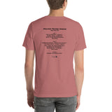 1987 - 09/18 - Grateful Dead at Madison Square Garden, 'Cassette' Unisex Set List T-Shirt