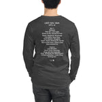 2024 - 05/28 - Pearl Jam at  Climate Pledge Arena - Long Sleeve Set List T-Shirt