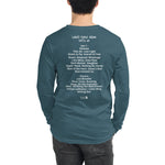 2024 - 05/28 - Pearl Jam at  Climate Pledge Arena - Long Sleeve Set List T-Shirt