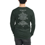 2024 - 05/28 - Pearl Jam at  Climate Pledge Arena - Long Sleeve Set List T-Shirt