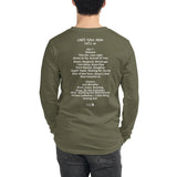 2024 - 05/28 - Pearl Jam at  Climate Pledge Arena - Long Sleeve Set List T-Shirt