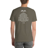 1970 - 10/31 - Grateful Dead at SUNY, Unisex Set List T-Shirt