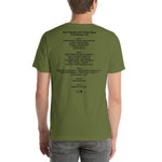 1996 - 08/16 - Phish at Plattsburgh Air Force Base, Cassette Unisex Set List T-Shirt