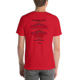 2010 - 08/06 - Phish at The Greek Theatre, Cassette Unisex Set List T-Shirt