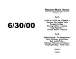 2000 - 06/30 - Phish at Meadows Music Theatre, Unisex Set List T-Shirt