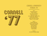 1977 - 05/08 - Grateful Dead at Cornell University, Unisex Set List T-Shirt - Classic