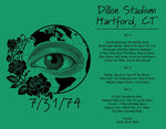 1974 - 07/31 - Grateful Dead at Dillon Stadium, Unisex Set List T-Shirt