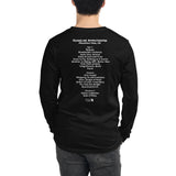 2000 - 10/31 - Pearl Jam at Shoreline Amphitheatre, Long Sleeve Set List T-Shirt