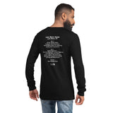 1987 - 11/15 - Grateful Dead at Long Beach Arena, Long Sleeve Set List T-Shirt
