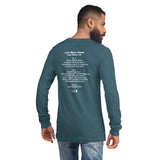 1987 - 11/15 - Grateful Dead at Long Beach Arena, Long Sleeve Set List T-Shirt