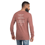 1987 - 11/15 - Grateful Dead at Long Beach Arena, Long Sleeve Set List T-Shirt