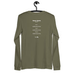 Any. Show. Ever. "CASSETTE" Design, Unisex Long Sleeve Set List T-Shirt