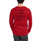 1993 - 01/24 - Grateful Dead at Oakland Coliseum, Long Sleeve Set List T-Shirt