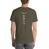1990 - 10/22 - Pearl Jam at Off Ramp Cafe, Unisex Set List T-Shirt