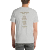 1977 - 05/08 - Grateful Dead at Cornell University, Unisex Set List T-Shirt