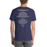 1973 - 03/28 - Grateful Dead at Springfield Civic Center, Unisex Set List T-Shirt