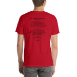 1981 - 09/26 - Grateful Dead at War Memorial Auditorium, Unisex Set List T-Shirt