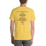 1993 - 07/24 - Phish at Great Woods Center for the Performing Arts, Unisex Set List T-Shirt