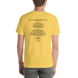 1993 - 07/24 - Phish at Great Woods Center for the Performing Arts, Unisex Set List T-Shirt