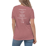 1996 - 08/16 - Phish at Plattsburgh Air Force Base, Ladies Set List T-Shirt